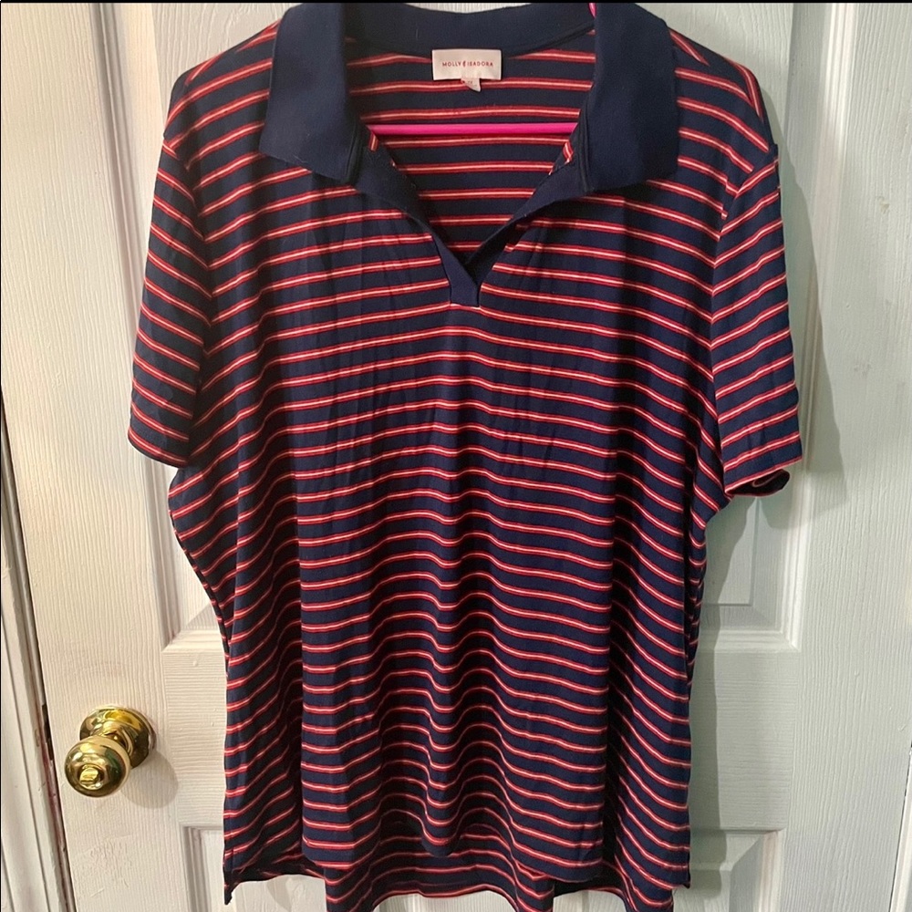 Molly & Isadora Dia&Co Buttonless Polo Shirt | EUC | Plus Size 2X